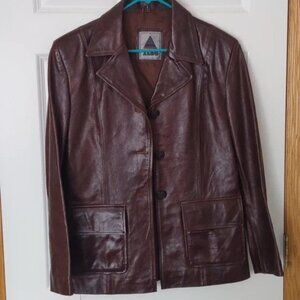 Aldo Brown/Burgundy Vintage Genuine leather Jacket with lining